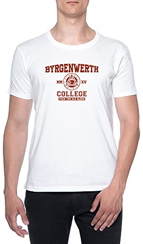 Byrgenwerth College Fear The Old Blood Hombres Camiseta De Manga Corta Blanco Cuello Redondo Men T-Shirt White Round Neck XL