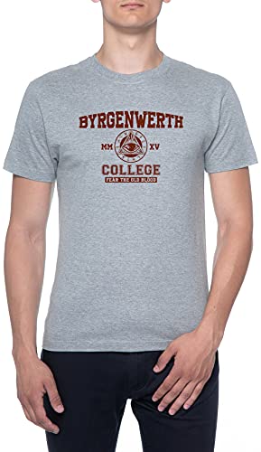 Byrgenwerth College Fear The Old Blood Hombres Camiseta De Manga Corta Gris Cuello Redondo Men T-Shirt Grey Round Neck XXL