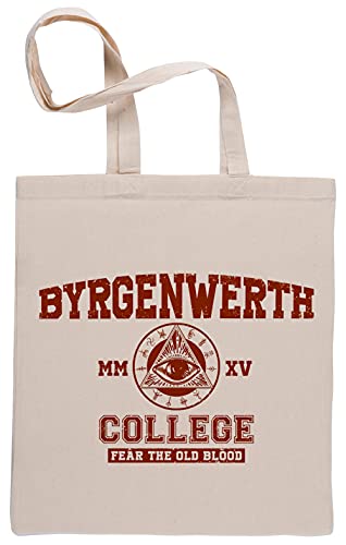Byrgenwerth College Fear The Old Blood Reutilizable Algodón Beige Bolsa de la Compra Reusable Cotton Shopping Bag