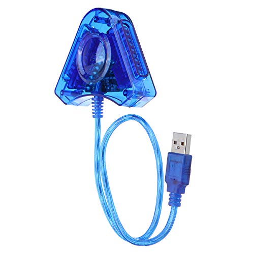 C-FUNN 2 Puerto Ps1 Ps2 Psx A Adaptador De Pc Convertidor USB para Gamepads Controlador De Juego