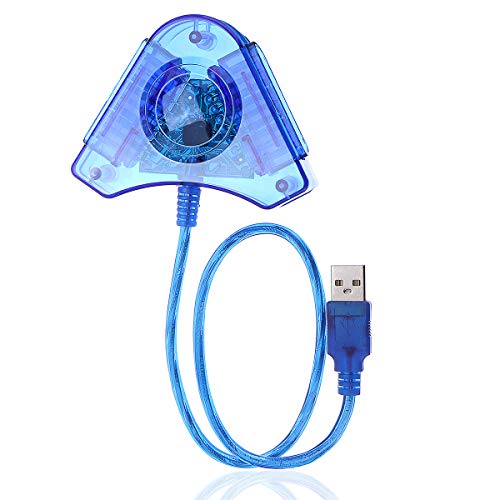 C-FUNN 2 Puerto Ps1 Ps2 Psx A Adaptador De Pc Convertidor USB para Gamepads Controlador De Juego