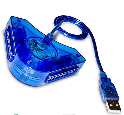 C-FUNN 2 Puerto Ps1 Ps2 Psx A Adaptador De Pc Convertidor USB para Gamepads Controlador De Juego