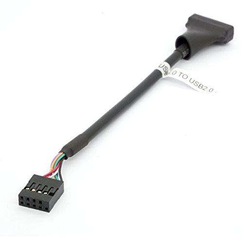 Cable adaptador para placa base USB 3.0 macho de 19 pines a USB 2.0 hembra de 9 pines