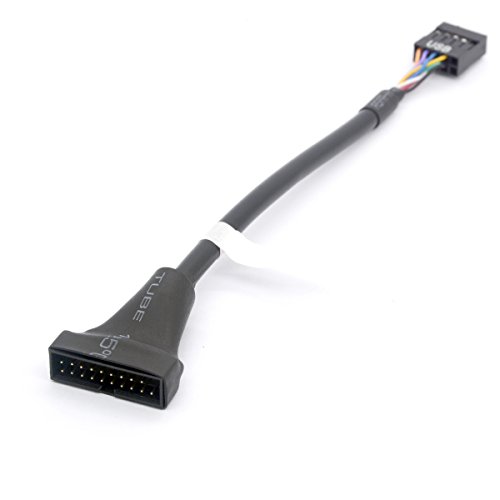 Cable adaptador para placa base USB 3.0 macho de 19 pines a USB 2.0 hembra de 9 pines
