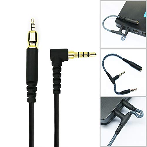 Cable de audio de repuesto compatible con auriculares Sennheiser Game ONE, Game Zero, PC 373D, GSP 500, GSP 350, GSP 600 (2 m)