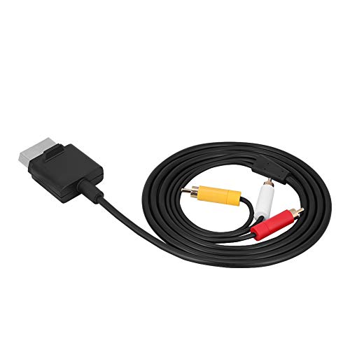 Cable de Audio y Video para Xbox 360 Cable AV, 1.8M Cable AV Componente ABS Cable de Cable de TV Línea de Audio y Video, Diseño aerodinámico, Adecuado para Xbox 360 Slim