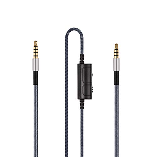Cable de repuesto para auriculares con control de volumen y interruptor de silencio original para micrófono, compatible con Logitech G433, G233, G Pro, G Pro X y mando PS4 Xbox One (200 cm)