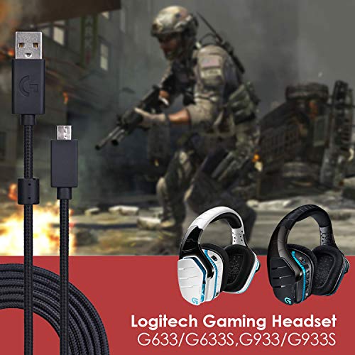 Cable de repuesto para Logitech Artemis Spectrum G633/G633S, también funciona para auriculares Logitech Gaming G933/G933S