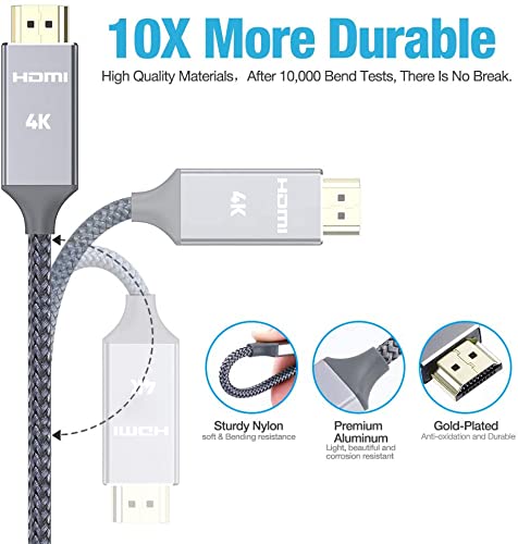 Cable HDMI 7.5 Metros, Cable HDMI de Alta Velocidad soporta Ultra HD, Ethernet,3D - Cable HDMI Compatible con BLU-Ray,TV,Playstation PS3,PS4, HDTV,Arco,HDCP 2.2,HDR