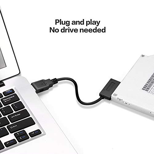 Cablecc USB 3.0 a 7+6 13pin Slimline Sata Cable adaptador para portátil Cd DVD Rom unidad óptica