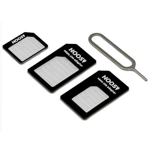 CABLEPELADO Adaptador de tarjeta nanoSIM microSIM y SIM para movil Negro