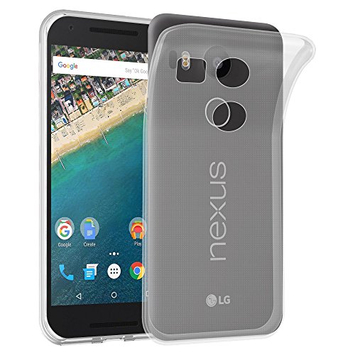 Cadorabo Funda para LG Nexus 5X en Transparente - Cubierta Proteccíon de Silicona TPU Delgada e Flexible con Antichoque - Gel Case Cover Carcasa Ligera