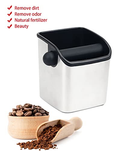 Café Knock Box Recipiente para los Posos del Café,Caja de golpe de café Espresso,Coffee Knock Containe,Caja de posos de café,Bote para la recogida y el reciclaje de los Posos Cafe,Contenedor Barista