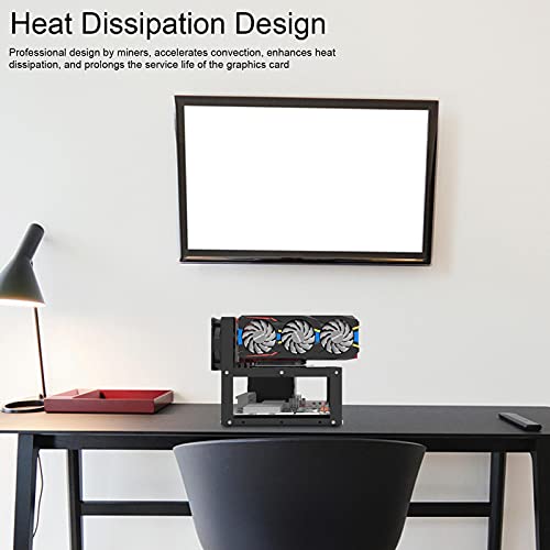 Caja de minería rígida de acero con 6 ranuras para tarjetas de crédito y soporte para ordenador de menor, apilable, marco de planta, forma de explotación, minera abierta duradera