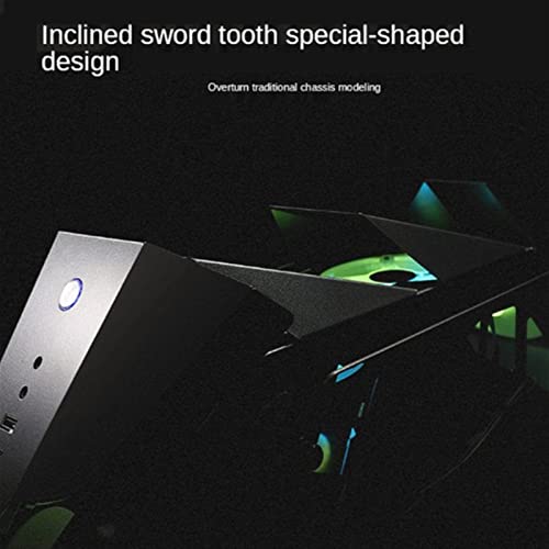 Caja de Ordenador ATX Ventilador De La Caja De Juegos Frente Refrigerado por Agua E/S USB 3.0 Penetración Lateral Ordenador Personal Ganger Caja PC Gaming (Color : Black, Size : 73x29x62.5cm)