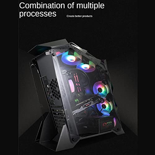 Caja de Ordenador ATX Ventilador De La Caja De Juegos Frente Refrigerado por Agua E/S USB 3.0 Penetración Lateral Ordenador Personal Ganger Caja PC Gaming (Color : Black, Size : 73x29x62.5cm)