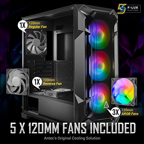 Caja Gaming ANTEC DF600 Flux ATX 2XUSB3.0 SIN Fuente RGB