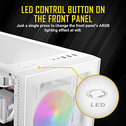 CAJA GAMING ANTEC NX410 ATX 2XUSB2.0 1XUSB3.0 SIN FUENTE BLANCO RGB