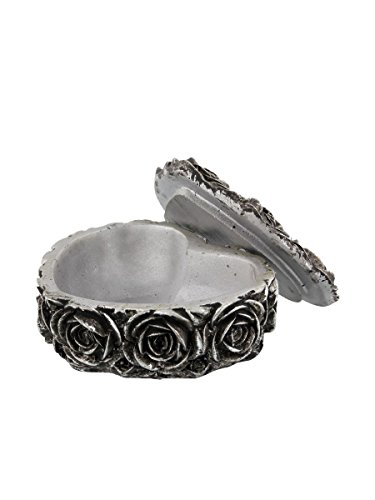 Caja-Joyero De Corazón Alchemy Gothic Rose Heart Box (Plateado)