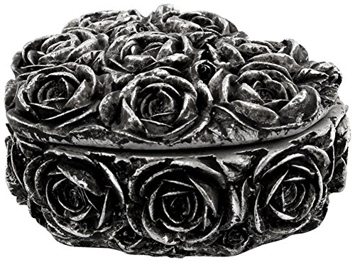 Caja-Joyero De Corazón Alchemy Gothic Rose Heart Box (Plateado)