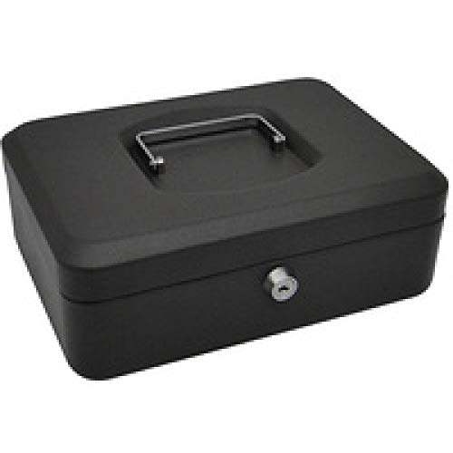 Caja Pavo Premium, cerradura de cilindro con 2 llaves, 25 x 18 x 9 cm, de color gris oscuro