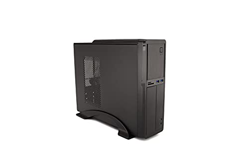 Caja SOBREMESA/Micro-ATX COOLBOX T300 Slim 500W 2USB3.0 Negra