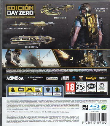 Call of Duty: Advanced Warfare - Edición Day Zero ( Ps3)