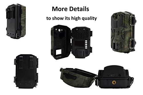 Cámara de Caza 1080P 20MP Full HD Fototrampeo Caza, Velocidad de Disparo de 0.3s, IP66 a Prueba de Agua, Adecuada para Observar Animales de Vida Silvestre y Seguridad en el Hogar