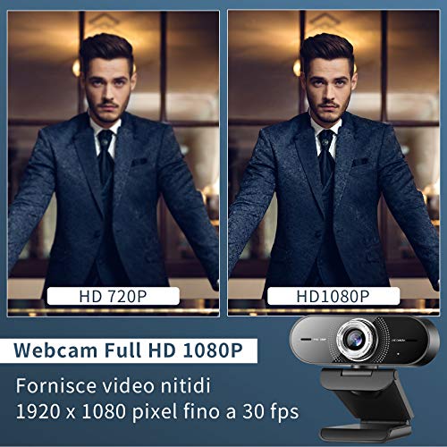 Camara Web HD 1080P de Angetube, cámara Web para Ordenador con micrófono con cancelación de Ruido, cámara Web USB Pro Streaming para Ordenadores, conferencias/Youtube/Facetime.