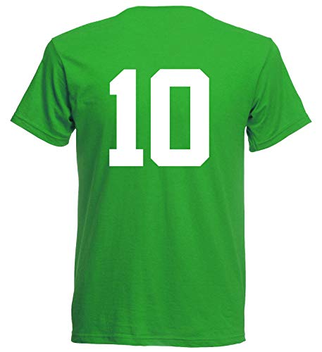 Camiseta de fútbol de Lituania del Mundial de fútbol 2018, color verde, ALL-10 verde M