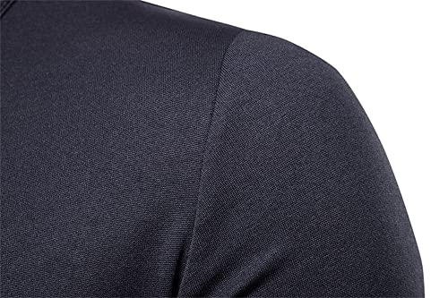 Camiseta de Manga Larga Hombre cómoda Casual con Cuello en v y Terciopelo Hombre otoño e Invierno Manga Larga clásica Camiseta Hombre