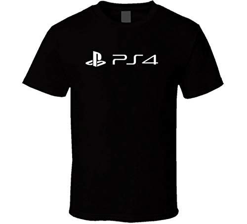 Camiseta N/N Play Station 4 con logo de PS4 Negro Negro ( XL