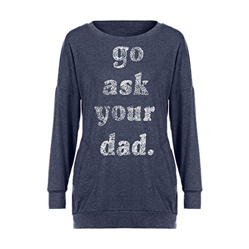 Camisetas Superiores de Manga Larga para Mujer Sudadera Holgada Informal Blusa con Capucha para Mujer Jersey Tops Sudadera Irregular con Cuello Redondo Holgada de Gran tamaño Blusa Tipo Jersey