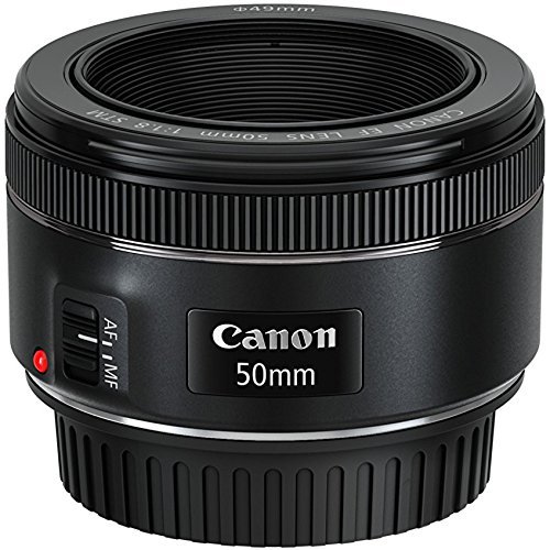 Canon 0570C005AA - Objetivo para cámara réflex (EF 50 mm, F/1.8 STM), color negro