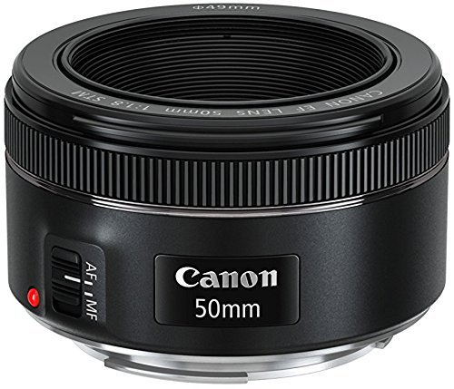 Canon 0570C005AA - Objetivo para cámara réflex (EF 50 mm, F/1.8 STM), color negro
