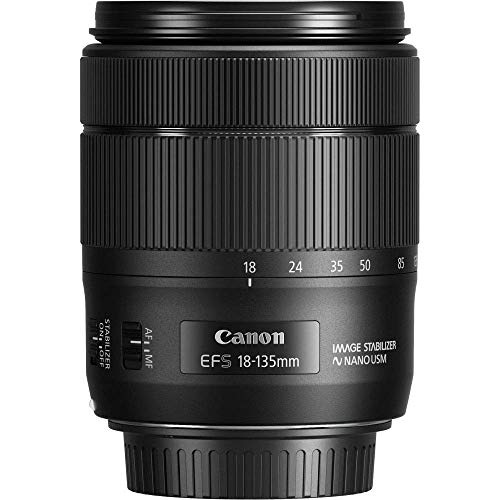 Canon EF-S 18-135mm f/ 3,5-5,6 IS USM - Objetivo para cámara Canon con Montura Tipo EF-S (Distancia Focal Minima 0.39m) Negro