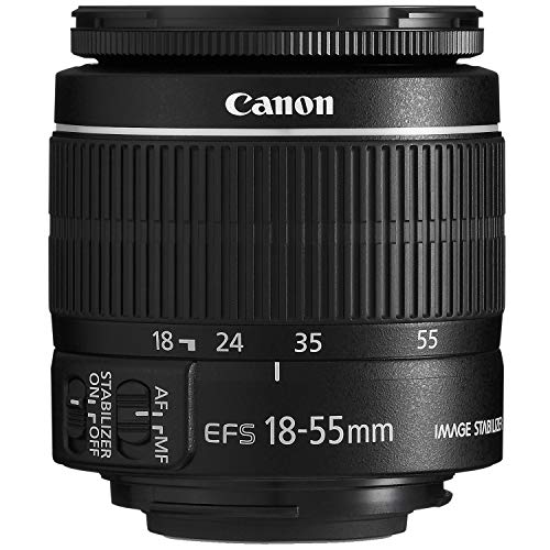 Canon EF-S 18-55mm f/3.5-5.6 IS II - Objetivo para Canon (Distancia Focal 18-55mm, Apertura f/3.5-38, Zoom óptico 3X,estabilizador óptico, diámetro: 58mm) Negro
