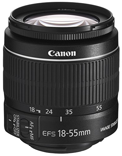 Canon EF-S 18-55mm f/3.5-5.6 IS II - Objetivo para Canon (Distancia Focal 18-55mm, Apertura f/3.5-38, Zoom óptico 3X,estabilizador óptico, diámetro: 58mm) Negro