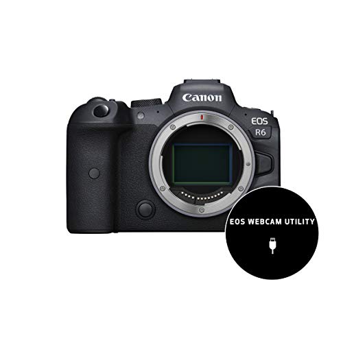 Canon EOS R6 - Cámara de 20 MP (Pantalla de 3", Disparo silencioso a 20 fps1, ISO 102.400, Dual Pixel CMOS AF II) Negro