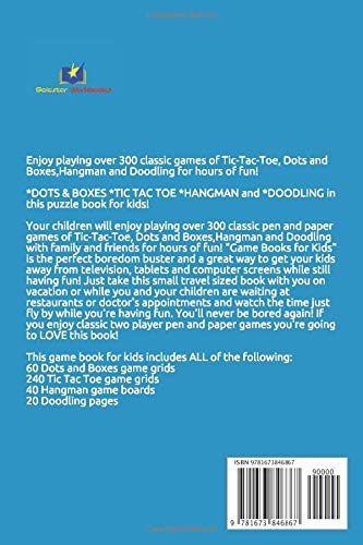 Car Games for Kids Travel: Tic Tac Toe, Dots and Boxes, and Hangman Game Boards: Fun Road Trip Travel Games (Car Adventure Game Books)