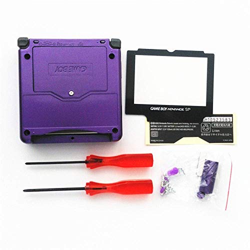 Carcasa carcasa + herramientas para GBA SP Gameboy Advance SP (morado)