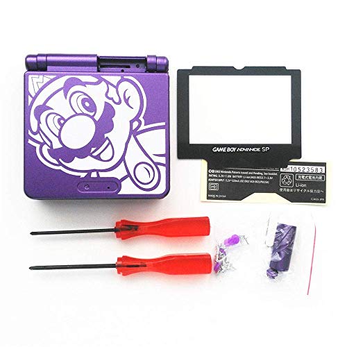 Carcasa carcasa + herramientas para GBA SP Gameboy Advance SP (morado)