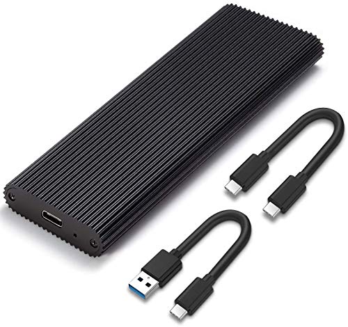 Carcasa M.2 NVMe Caja Externa USB 3.1 Gen2 PCIe SSD Adaptador 10 Gbps UASP, POSUGEAR Estuche De Disco Duro Tipo C para M-Key y M + B 2230/2242 / 2260/2280