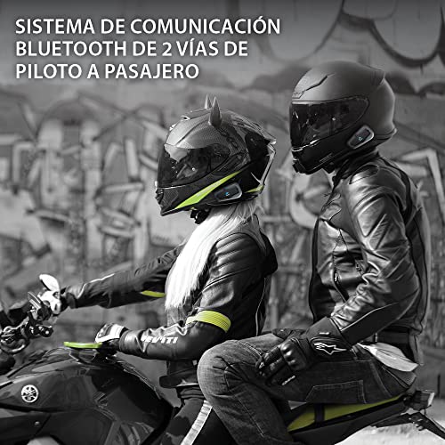 Cardo FRC1P001 FREECOM 1 Plus para Motocicleta 2 Vías Bluetooth Sistema De Comunicación Auriculares, Negro, Individual