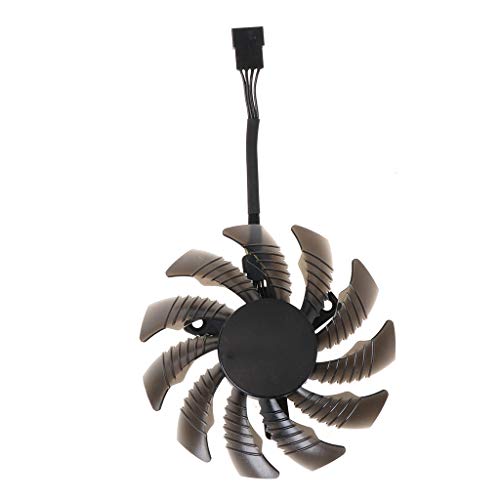 CAREMiLLE 1/3 Uds 75mm T128010SU 4 Pines Ventilador Enfriador para Tarjeta Gigabyte GTX 1060 1070 1080, Ventilador de refrigeración de diámetro 75mm / 2,9 Pulgadas