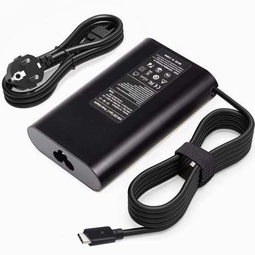 Cargador 65w USB C Adaptador PC Portátil para DELL Latitude 11 7212 12 5285 5289 5290 7275 14 5490 7410 7490, DELL Xps 12 13 15 9250 9343 9350 9360 9365 9370 Tipo-C CA Adaptador de Corriente