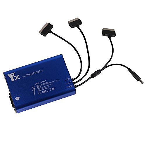 Cargador de bater¨ªa r¨¢Pido 4 en 1 para bater¨ªa Drone Serie Phantom 4 y Control Remoto