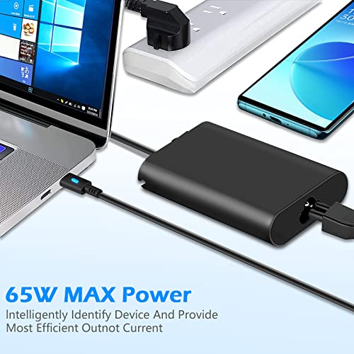 Cargador De PortáTil DELL 65w 20v 3.25a para DELL Latitude 3390 5285 5289 2-En-1 5490 5590 5290-2in1 7390-2in1, DELL Latitude 14 15 17 7490 E7480 E5450 E76172