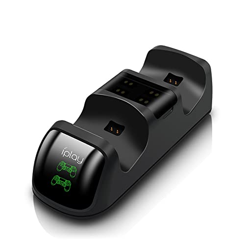 Cargador para Mando PS4, Estación de Carga USB, Protección Inteligente con LED Indicador para Sony Playstation 4/ PS4 / PS4 Pro / PS4 Slim