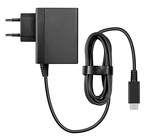 Cargador para Switch/Switch Lite/Switch OLED, 5V1.5A/15V2.6A Adaptador de CA Type-C de Carga Rápida con Suministro de Cable de 6 Pies Compatible en Modo de TV y Control Dock & Pro
